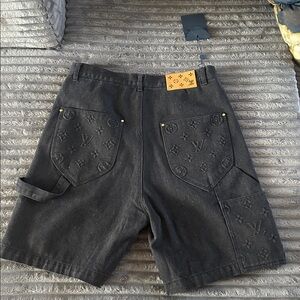Louis Vuitton Black Jean Shorts